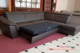 Кожаный диван в угол