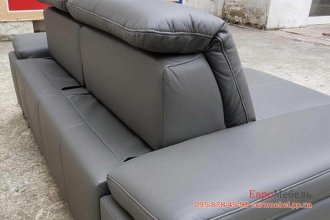 Кожаный двухместный диван релакс
