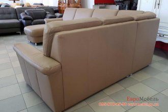 Кожаный П-образный диван