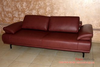 Шкiряний сучасний диван